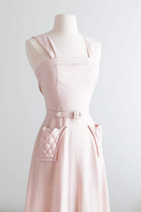 1940's Pink Pocket Envy Dress Set An Original Marlene in Salyna / XS