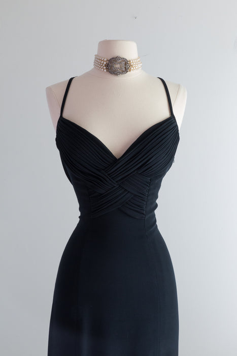 Vintage Madame X Style Black Evening Gown / Size 8 Xtabay Vintage Vintage Madame X Style Black Evening Gown / Size 8 Xtabay Vintage