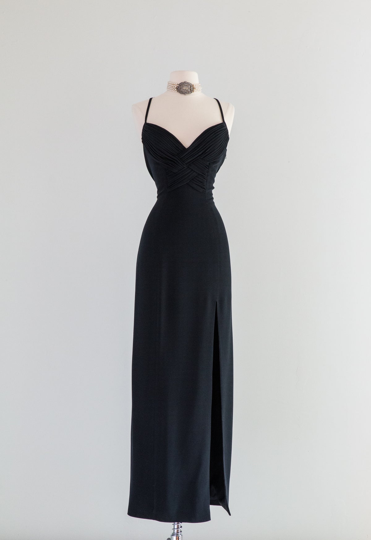 Vintage Madame X Style Black Evening Gown / Size 8 Xtabay Vintage Vintage Madame X Style Black Evening Gown / Size 8 Xtabay Vintage