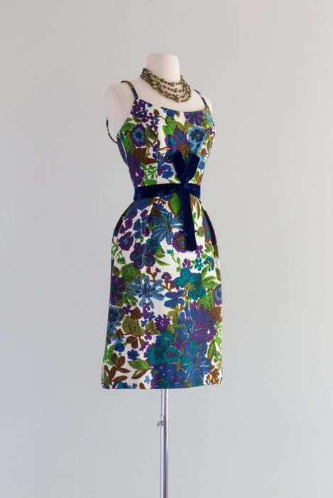 Fabulous 1960s Harry Keiser Fall Party Dress / Waist 27