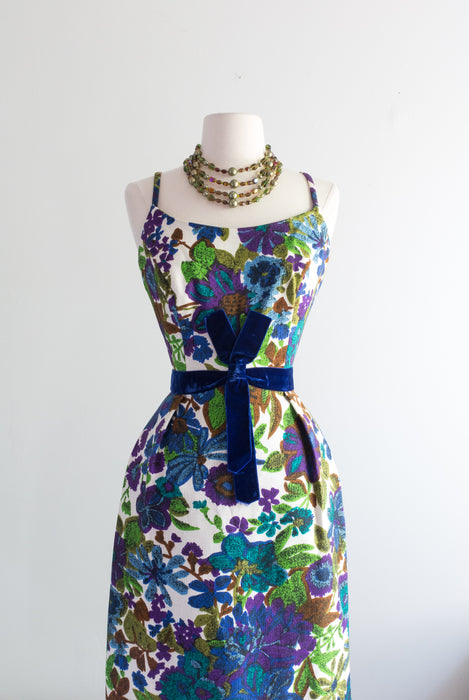 Fabulous 1960s Harry Keiser Fall Party Dress / Waist 27