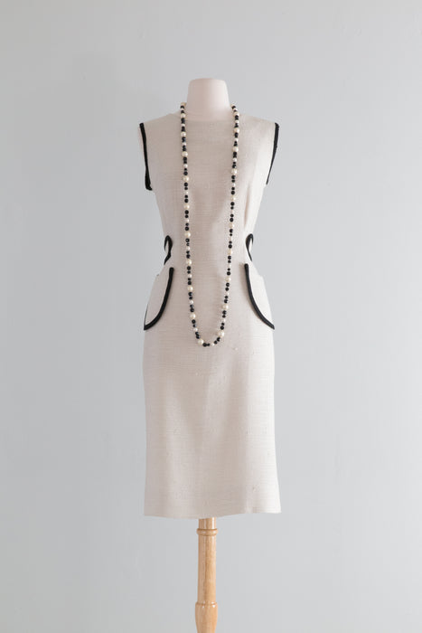 Chic 1960's Day Dress With Pockets From Razooks / ML