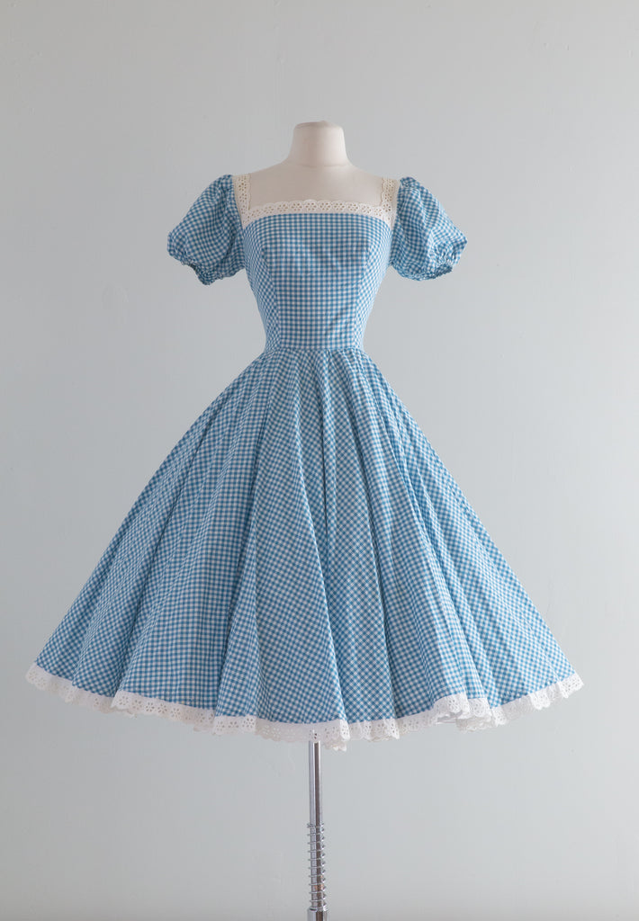 1950's American Beauty Iconic Carolyn Schnurer Gingham Summer Dress / Xtabay Vintage 1950's American Beauty Iconic Carolyn Schnurer Gingham Summer Dress / Xtabay Vintage