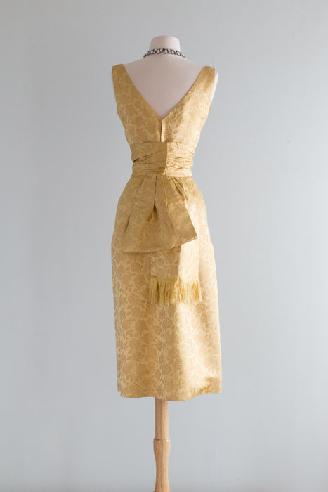 Rare 1950's Couture Cocktail Dress By Gigliola Curiel For Bergdorf Goodman / SM