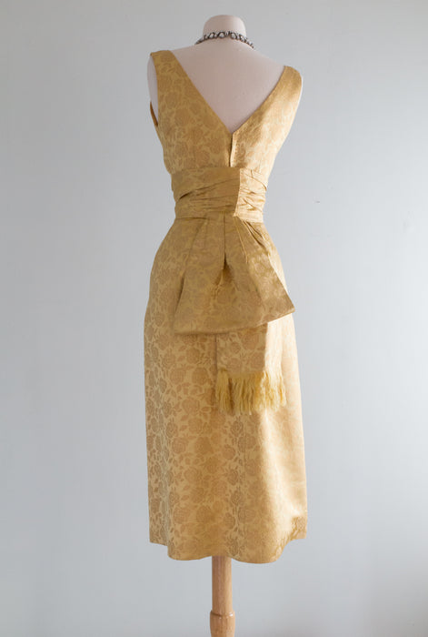 Rare 1950's Couture Cocktail Dress By Gigliola Curiel For Bergdorf Goodman / SM