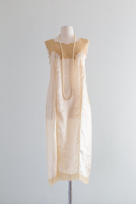 Trousseau Collection: 1920's Handmaid Silk Night Gown / Medium