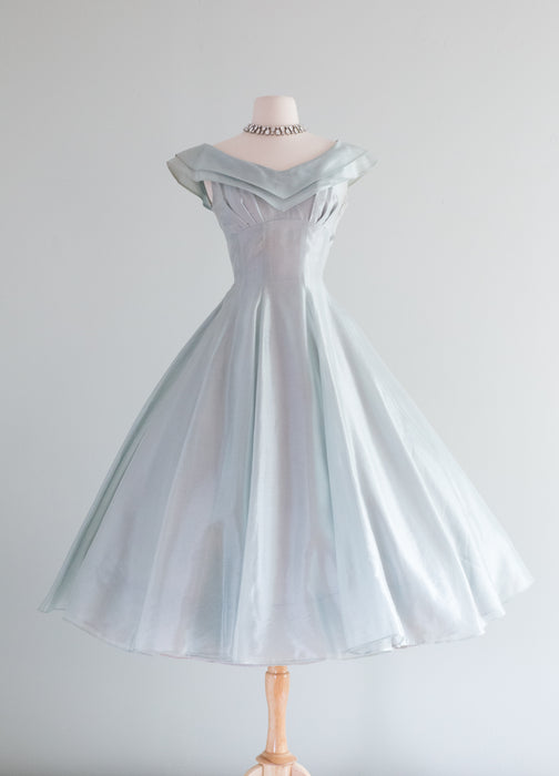 1950's Mirror Mirror Silk Organza Party Dress / XS