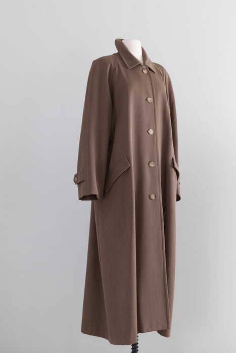 Ultra Chic 1990s Oversized Burberry Wool Trench Coat / ML