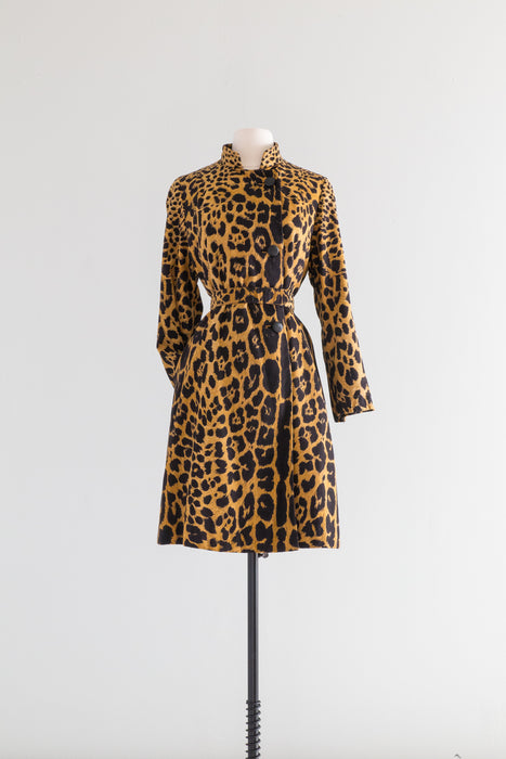 MEOW! Iconic 1960's Leopard Print Coat By Lawrence of London / ML