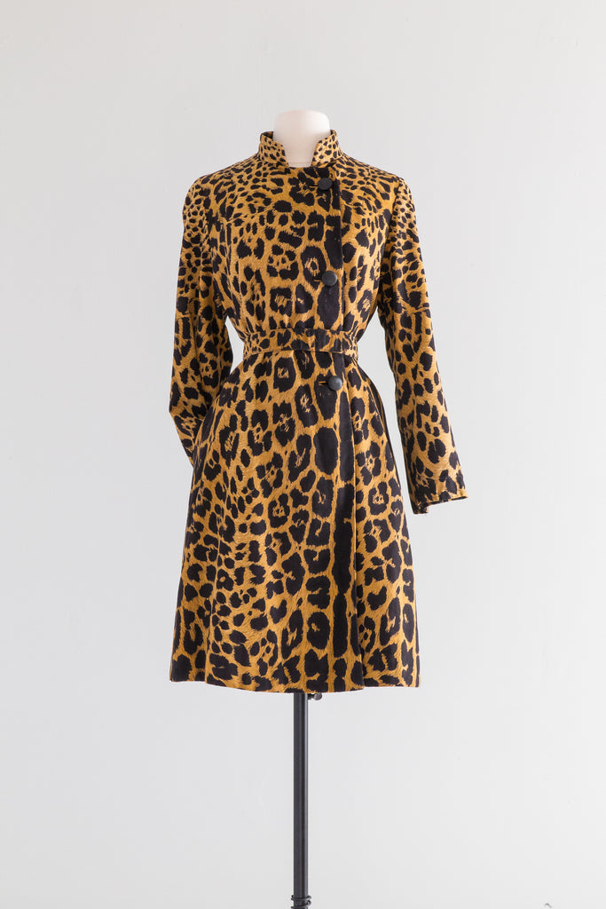 MEOW! Iconic 1960's Leopard Print Coat By Lawrence of London / ML