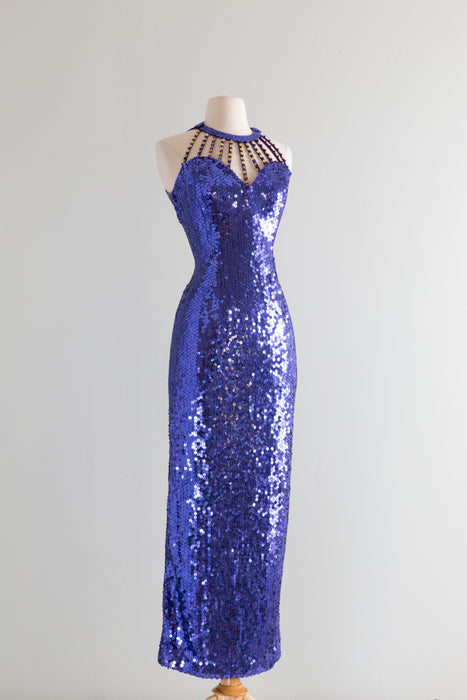 Vintage Crown Royale Bombshell Evening Gown / SM