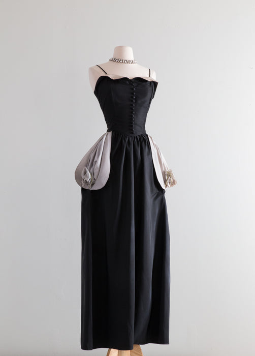 Fabulous 1940's Party Lines By Emma Domb Evening Gown / Medium