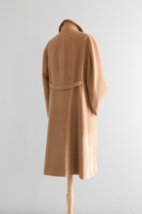 Luxurious 1960's Camel Hair Ladies Coat / Medium