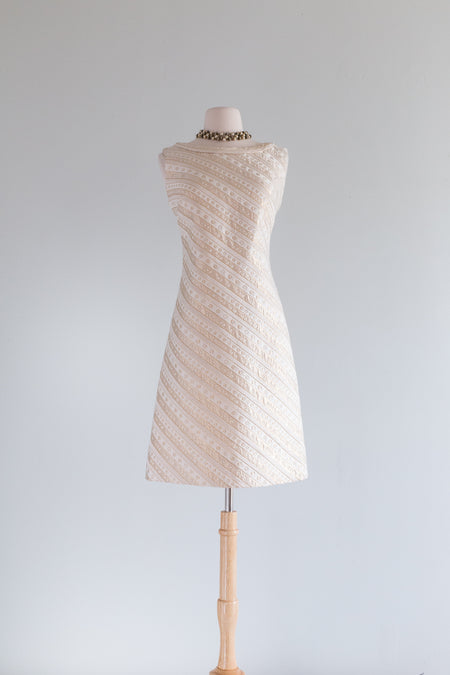 1960s gold shift dress