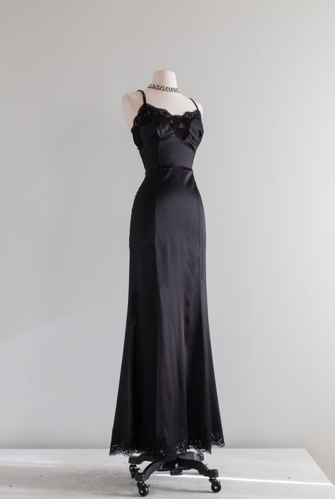 Stunning Vintage Silk Charmeuse Slip Dress With Mermaid Hem / SM Xtabay Vintage Stunning Vintage Silk Charmeuse Slip Dress With Mermaid Hem / SM Xtabay Vintage