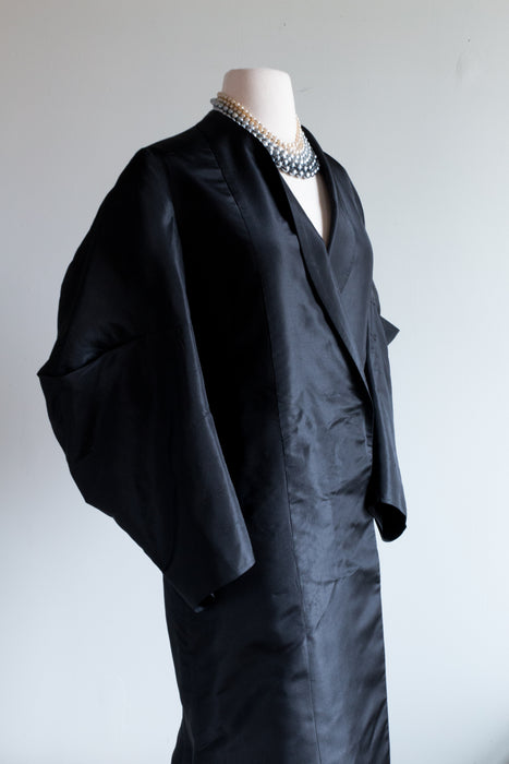 Sublime 1930's NRA (National Recovery Act) Silk Taffeta Evening Coat / Small