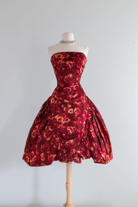 1950s Philip Hulitar Dress vintage 50s couture dress