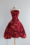 philip hulitar dress Philip Hulitar evening dress 1950s couture dress 