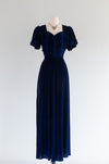 1930s silk velvet evening gown 30s velvet dress