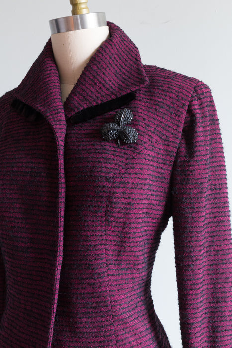 Impeccable 1950's Wool Jacket By Zelinka-Matlick / Medium