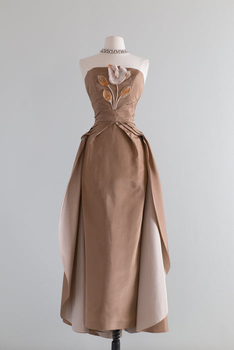 Spectacular 1950's Emma Domb Evening Gown / SM