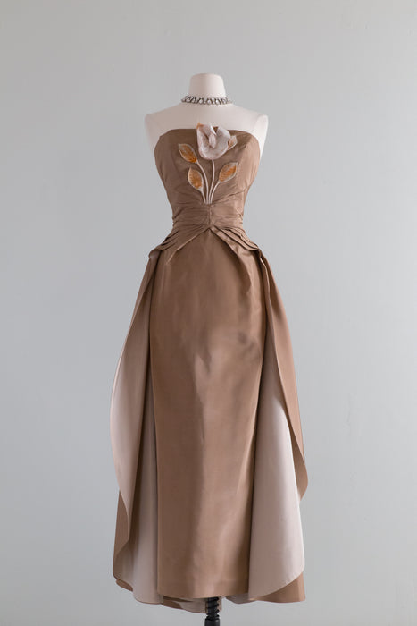 Spectacular 1950's Emma Domb Evening Gown / SM