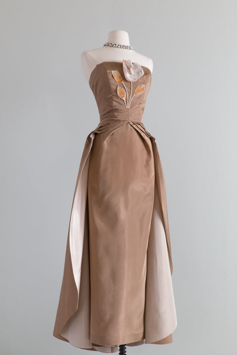 Spectacular 1950's Emma Domb Evening Gown / SM
