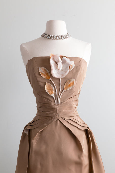 Spectacular 1950's Emma Domb Evening Gown / SM