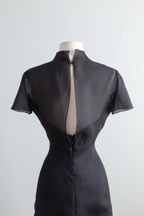 Chanel Printemps 1997 Silk Little Black Dress / Size 40
