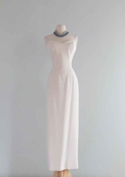 Chic 90s Minimalist Designer Wedding Gown By Patricia Rhodes / Small Xtabay Vintage Chic 90s Minimalist Designer Wedding Gown By Patricia Rhodes / Small Xtabay Vintage
