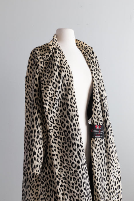 MEOW! Iconic 1960's Leopard Print Coat By Lawrence of London / ML