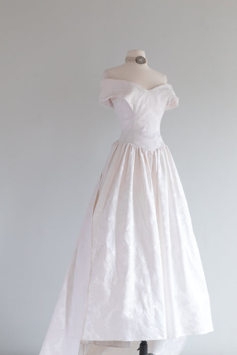 Vintage Jessica McClintock Romantic OTS Wedding Gown / Small