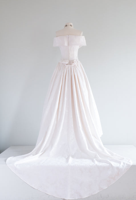 Vintage Jessica McClintock Romantic OTS Wedding Gown / Small