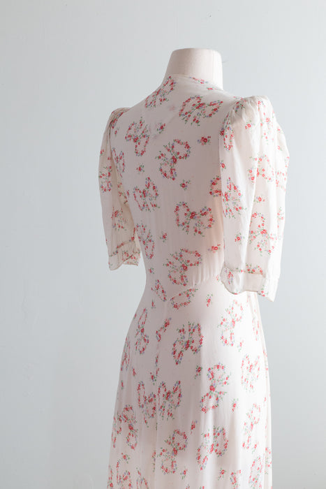 Darling 1930's Dressing Gown By Lady Love / Small