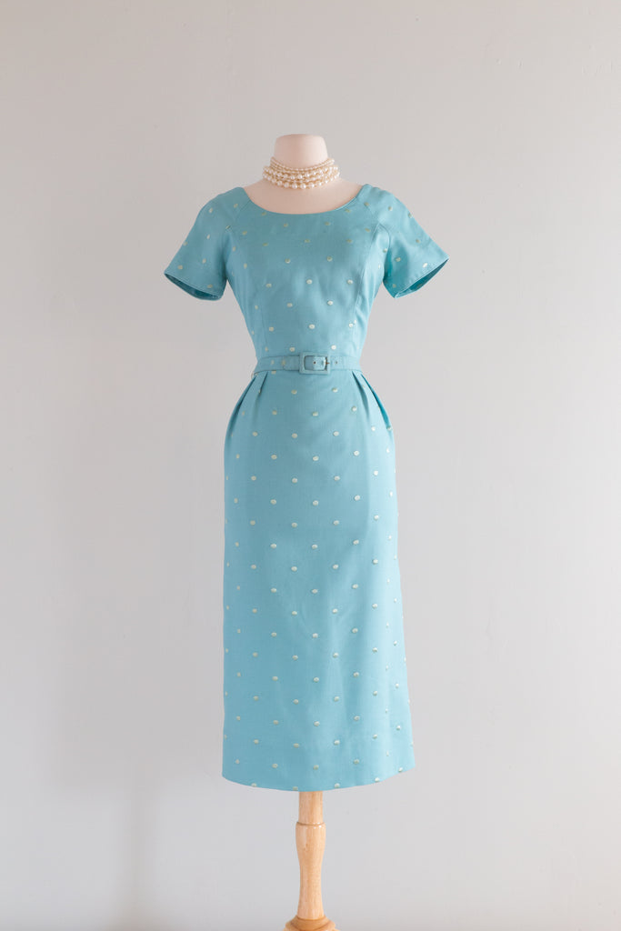blue dress for baby girl Navy Blue Polka Dot Dress | Buy Dress Divine main image 1