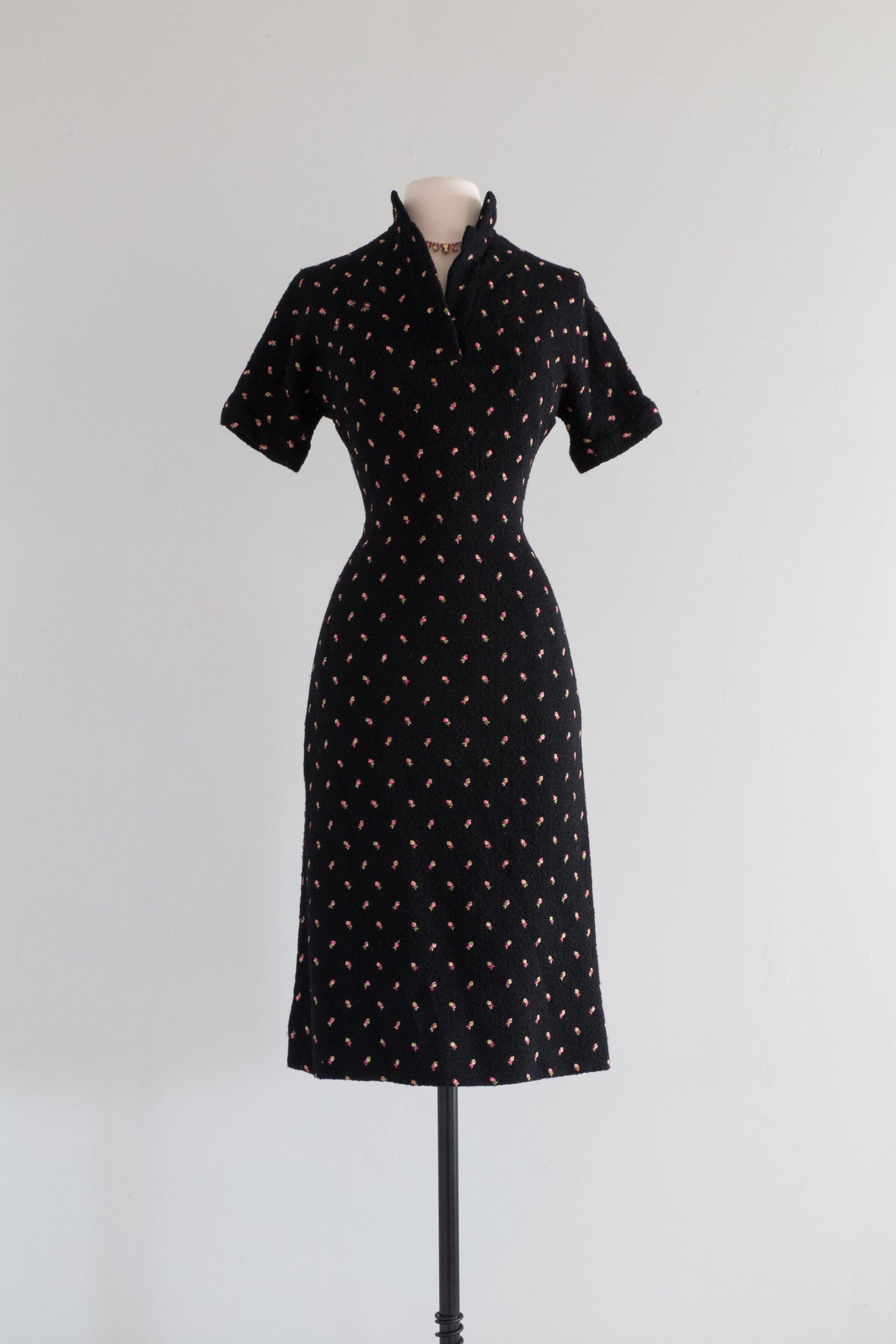 Iconic 1950's Anne Fogerty Rosebud Knit Wiggle Dress / Small – Xtabay ...