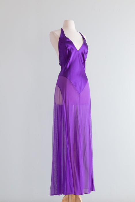 Sexy AF Y2K Victoria's Secret Purple Silk Slip Dress With Tags / L Xtabay Vintage Sexy AF Y2K Victoria's Secret Purple Silk Slip Dress With Tags / L Xtabay Vintage