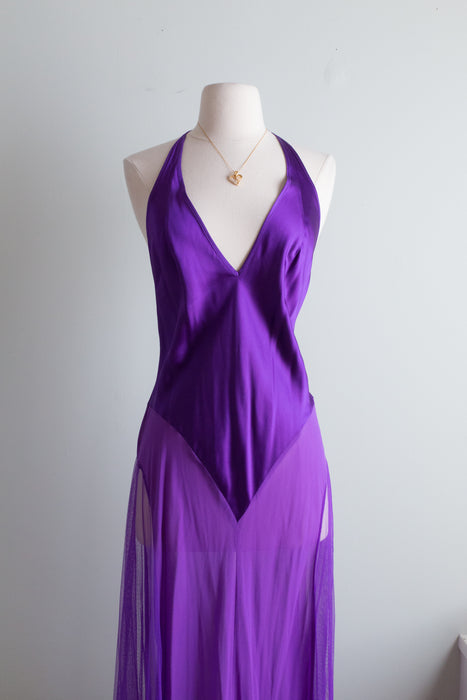 Sexy AF Y2K Victoria's Secret Purple Silk Slip Dress With Tags / L