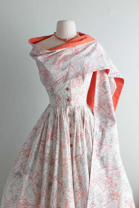 Rare Museum Piece: 1950's Carolyn Schnurer "Upstart" Sun Dress / Small Xtabay Vintage Rare Museum Piece: 1950's Carolyn Schnurer "Upstart" Sun Dress / Small Xtabay Vintage