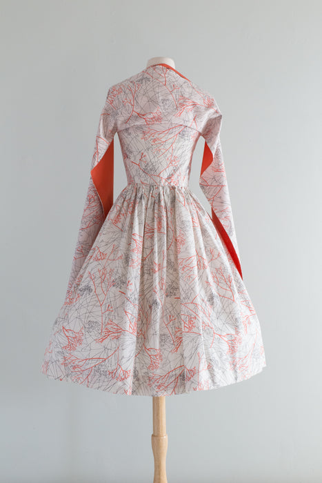 Rare Museum Piece: 1950's Carolyn Schnurer "Upstart" Sun Dress / Small