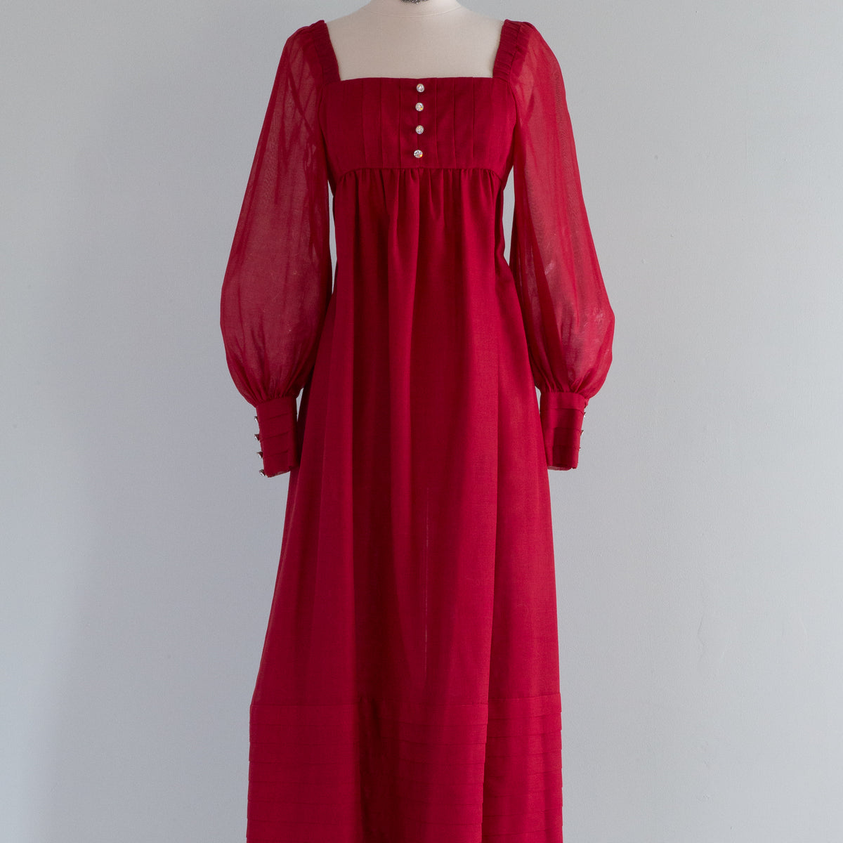 open lace back dress 1960s does Edwardian Red, Black, & White Pinstripe Maxi Dress – Star  Collector main image 1