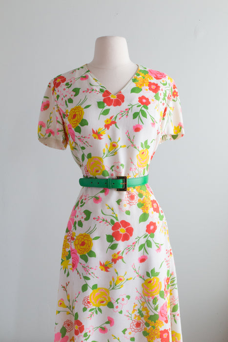 Fabulous 1960's Spring Dress & Jacket Set From Lord & Taylor / M