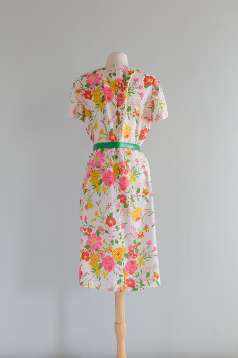 Fabulous 1960's Spring Dress & Jacket Set From Lord & Taylor / M