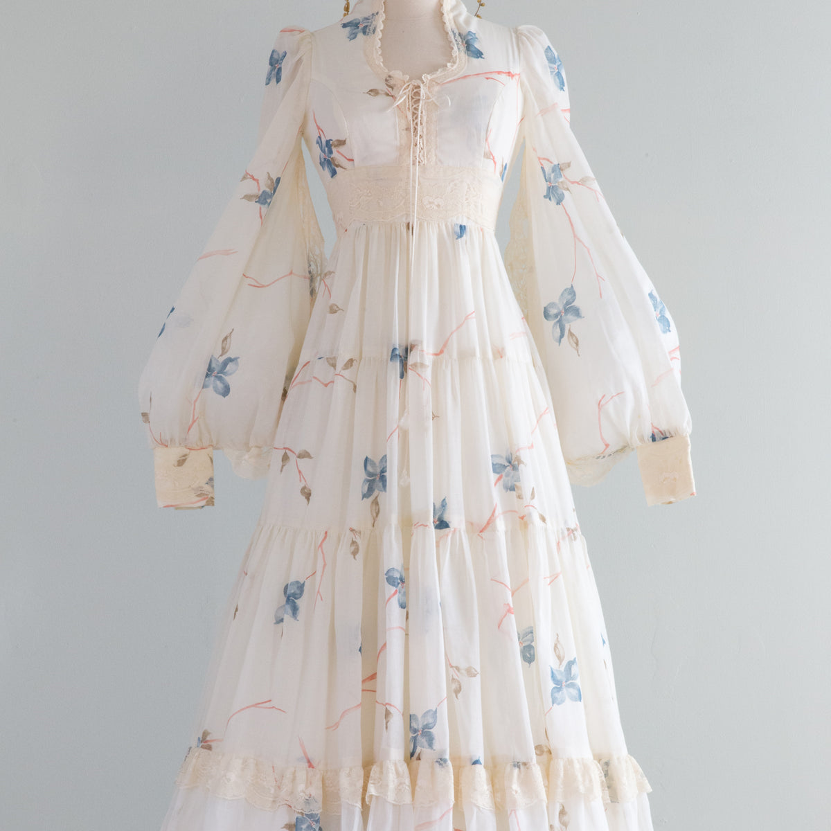 gunne sax fairy dress 1970s Gunne Sax Fairy Print Gown main image 1