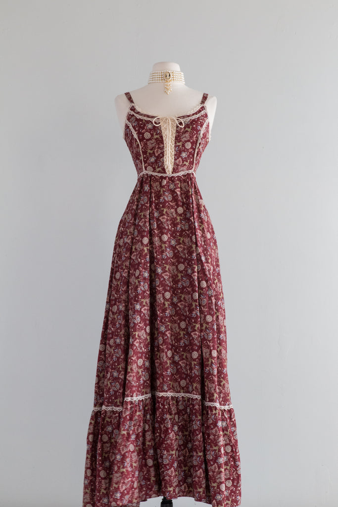 Oh DEER! Rare 1970's Gunne Sax Prairie Dress In Rare Woodland Deer Pri –  Xtabay Vintage