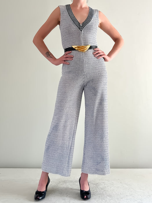 Fabulous 1970's Kimberly Knit Jumpsuit / Sz XS