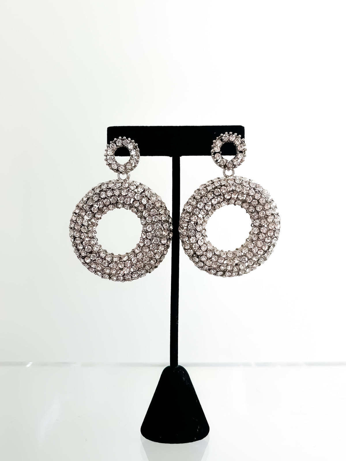 Fabulous 1960's Style Rhinestone Donut Earrings – Xtabay Vintage