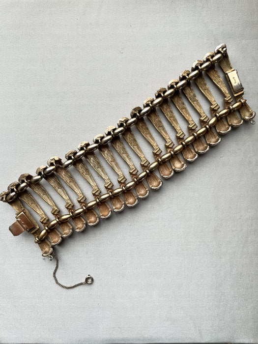 1960's Brutalist Goldtone Trifari Bracelet