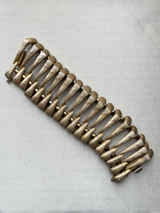 1960's Brutalist Goldtone Trifari Bracelet
