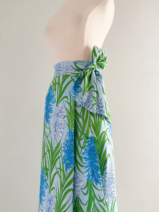 Beautiful 1960's Studio St. Croix Wrap Style Maxi Skirt / W 28